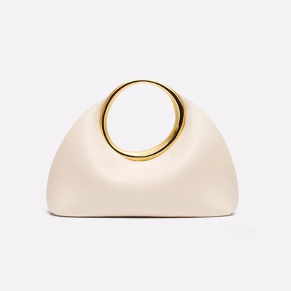 Bolsa Clutch Feminina com Alça Metálica Dourada