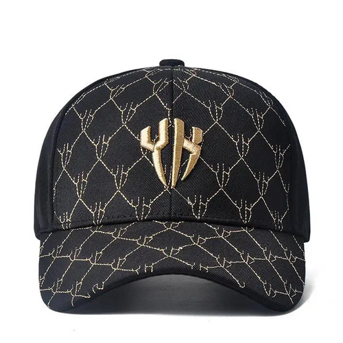 Boné Preto Bordado Dourado Masculino e Feminino