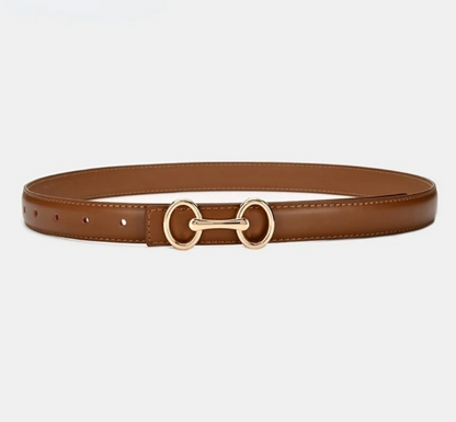 Cinto Marrom de Couro Feminino Cher - Roberta Store Web