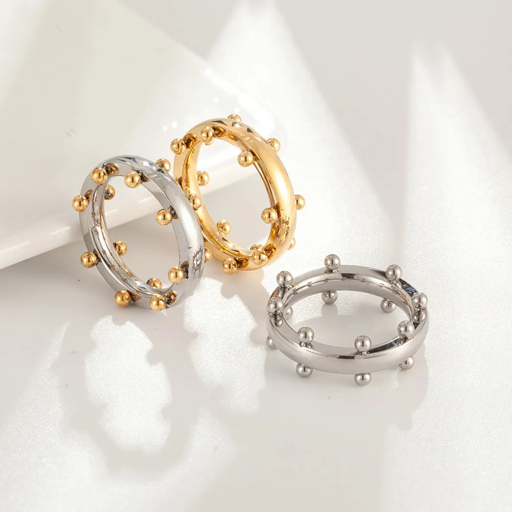 Conjunto Feminino de Bracelete e Anel Prata e Dourado Premium