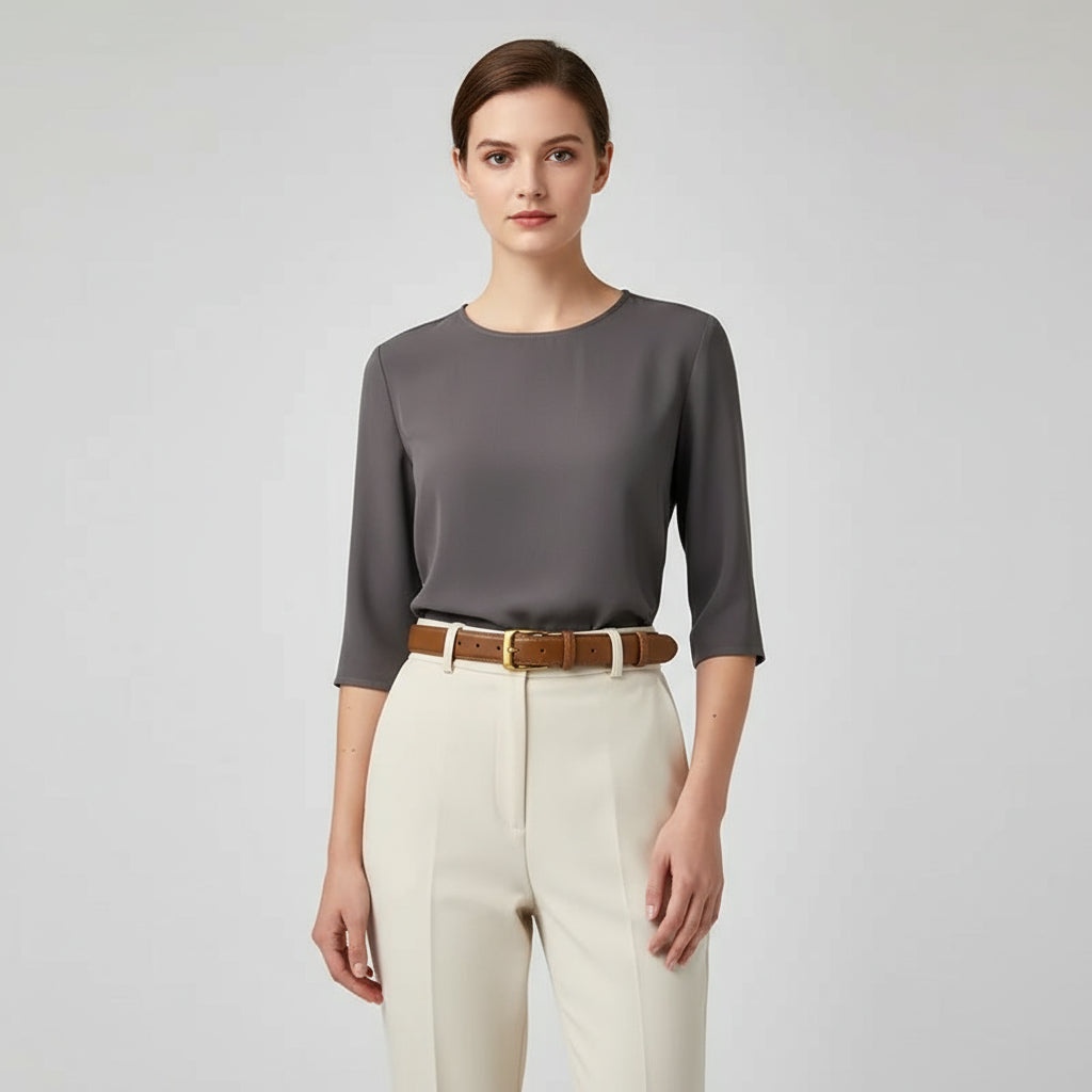 Cinto Feminino Premium em Couro com Fivela Dourada – Ajustável e Elegante
