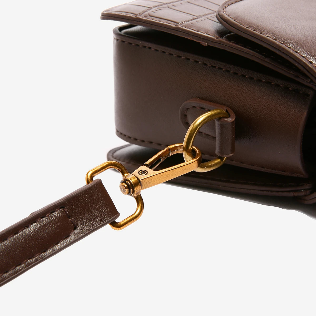 Bolsa Feminina Tiracolo e de Mão com Fivela Dourada