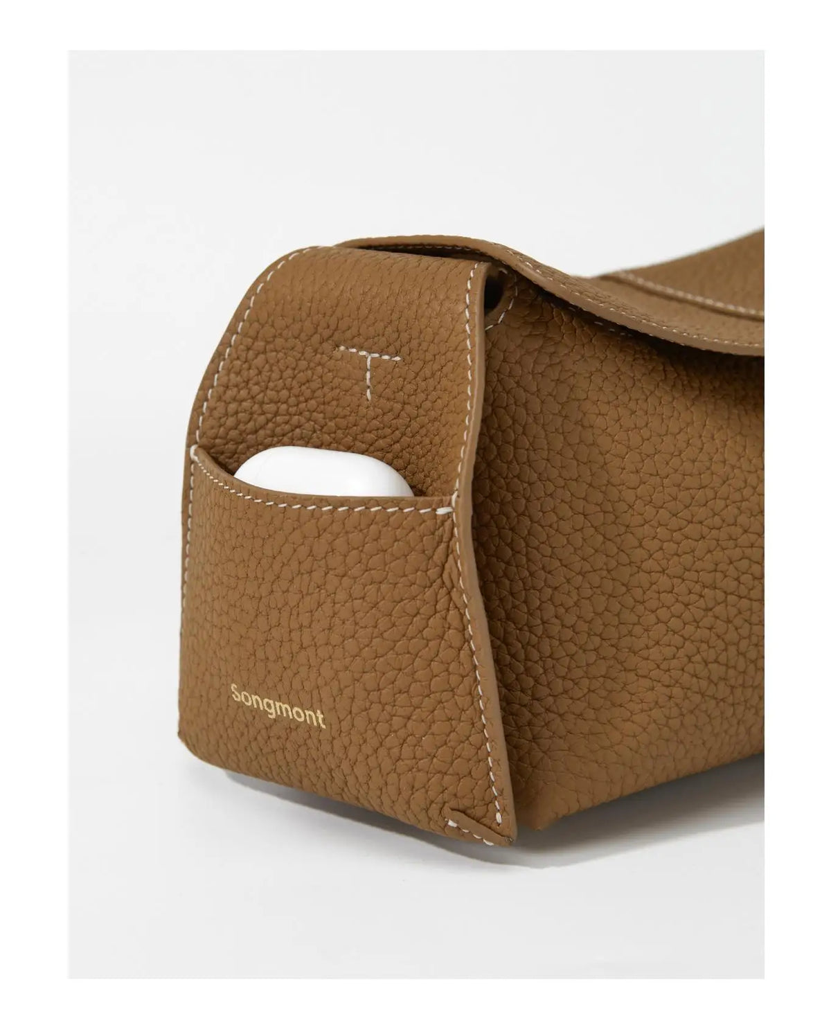 Bolsa Feminina Pequena em Couro Taupe – Estilo Oriental Sofisticado