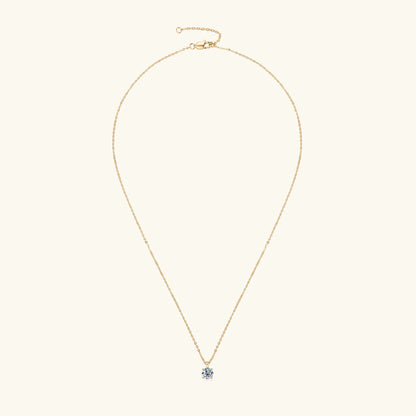 Colar Solitário com Pedra Moissanite – Folheado a Ouro 18k