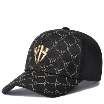 Boné Bordado Dourado Masculino e Feminino - Premium Ajustável