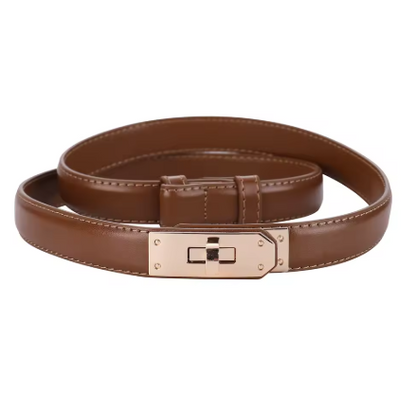 Cinto Feminino Ajustável com Fivela Dourada